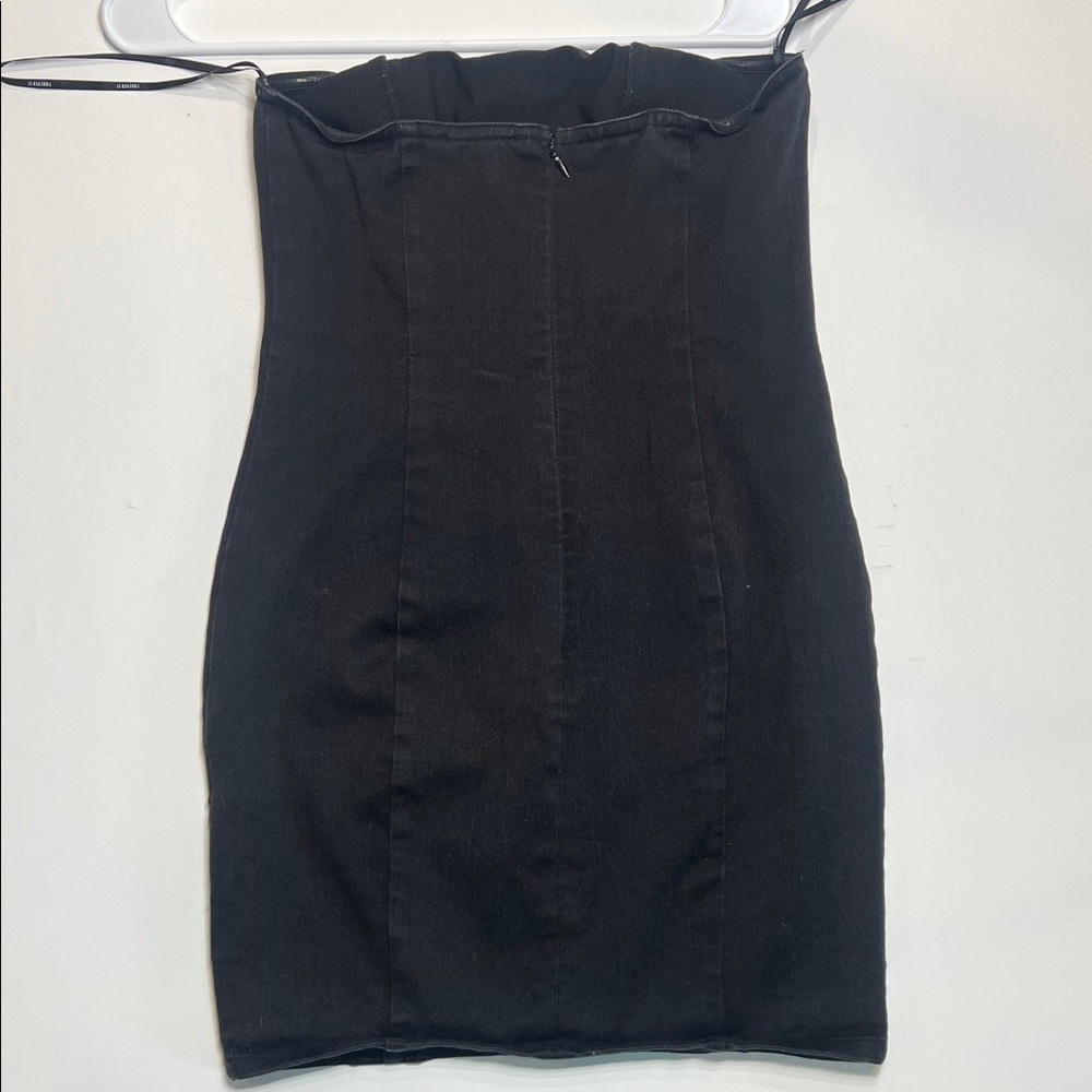 Forever 21 Black Strapless Dress with Silver Detailing - Picture 3 of 5